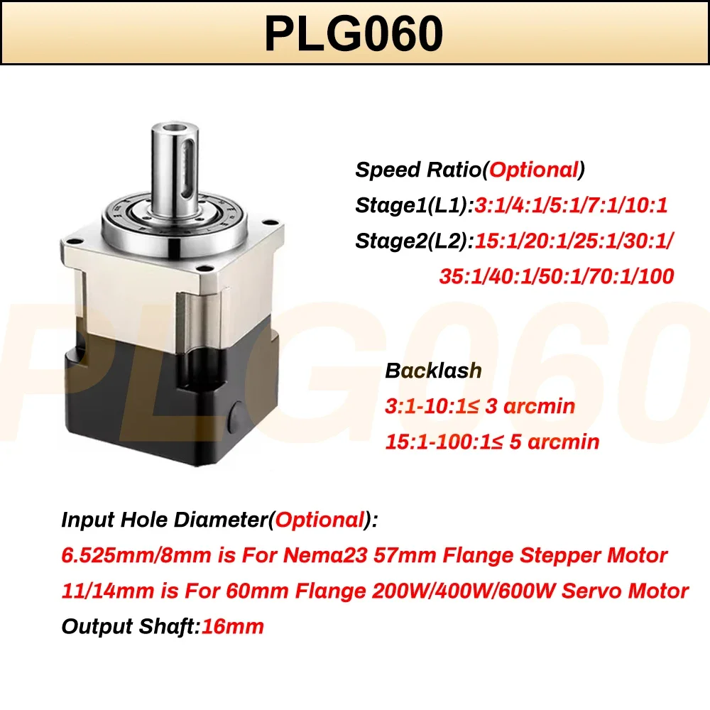 6.35/8/11/14Mm Input Planetary - Planetary Gearbox Reducer Nema 23 34 recension och pris