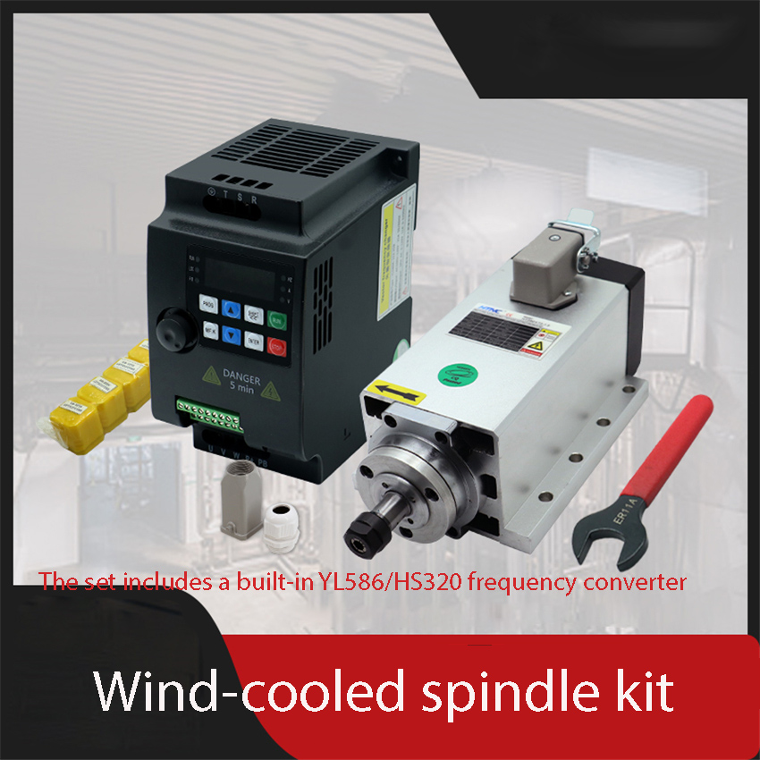 1.5KW  HIZ80x73-1.5 Square Air - Air Cooled 1.5Kw Spindle Motor Inverter 110V recension och pris