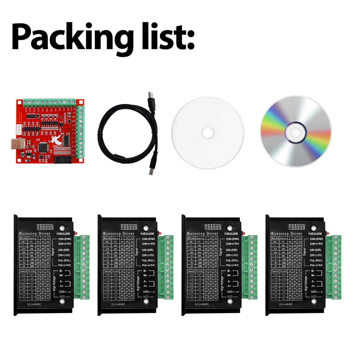 4PCS Stepper Motor Driver TB66 - Mach3 Usb Cnc Controller 4 Axis 100Khz recension och pris